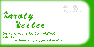 karoly weiler business card